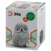 Садовый светильник ЭРА Полярная сова на солнечной батарее, полистоун 19см