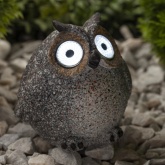 Садовый светильник ЭРА ERAFYS01-08 Сова серая на солнечной батарее, полистоун 11,5см