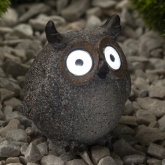 Садовый светильник ЭРА ERAFYS01-07 Филин серый на солнечной батарее, полистоун 11,5см