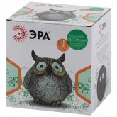 Садовый светильник ЭРА ERAFYS01-07 Филин серый на солнечной батарее, полистоун 11,5см