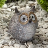 Садовый светильник ЭРА ERAFYS01-07 Филин серый на солнечной батарее, полистоун 11,5см