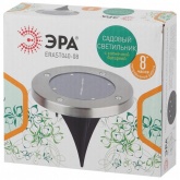 Садовый светильник ЭРА ERAST040-08 на солнечной батарее, сталь, пластик 13см (50561837805