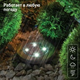 Садовый светильник ЭРА ERAST040-08 на солнечной батарее, сталь, пластик 13см (50561837805