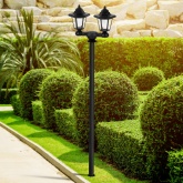 Светильник садовый ЭРА ERASV01-01 на солнечной батарее, черный пластик, 150см