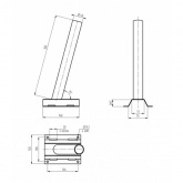 Кронштейн ЭРА SPP-AC5-0-400-048 на столб под бандажную ленту 122х150х400 d48mm 5056396202165