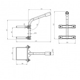 Кронштейн ЭРА ДС2 SPP-AC4-0-350-060 на опору с 2 хомутами 625х460х280 d60mm 5056396202127