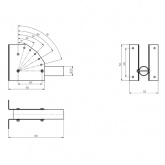 Кронштейн ЭРА ДС1 SPP-AC2-0-300-048 для уличного светильника с переменным углом 300х150х120 d48mm