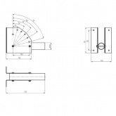 Кронштейн ЭРА ДС1 SPP-AC2-0-230-060 для уличного светильника с переменным углом 230х150х130 d60mm
