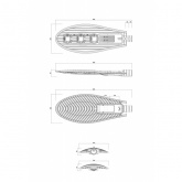 Консольный светодиодный светильник ЭРА SPP-5-150-5K-W IC-COB 150W 5000K IP65 d48-60mm