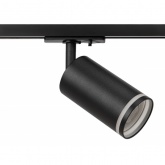 Светильник трековый однофазный ЭРА TR52-GU10 BK под лампу MR16 c акриловым кольцом, матовый черный