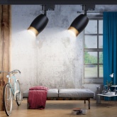 Светильник трековый однофазный ЭРА TR51-GU10 BK под лампу MR16 матовый черный