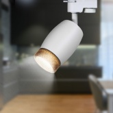 Светильник трековый однофазный ЭРА TR51-GU10 WH под лампу MR16 матовый белый