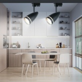 Светильник трековый однофазный ЭРА TR49-GU10 BK под лампу MR16 матовый черный