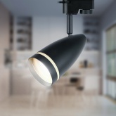 Светильник трековый однофазный ЭРА TR49-GU10 BK под лампу MR16 матовый черный