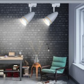 Светильник трековый однофазный ЭРА TR49-GU10 WH под лампу MR16 матовый белый