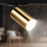 Светильник трековый однофазный ЭРА TR39-GU10 BS под лампу MR16 латунь