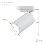 Светильник трековый однофазный ЭРА TR39-GU10 WH под лампу MR16 белый