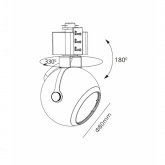 Светильник трековый однофазный ЭРА TR35-GU10 CH под лампу MR16 хром