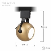 Светильник трековый однофазный ЭРА TR35-GU10 MG под лампу MR16 матовое золото