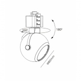 Светильник трековый однофазный ЭРА TR35-GU10 BK под лампу MR16 черный