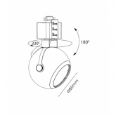 Светильник трековый однофазный ЭРА TR35-GU10 WH под лампу MR16 белый