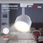 Светильник трековый однофазный ЭРА TR16-GX53 WH под лампу-GX53, алюминий, цвет белый