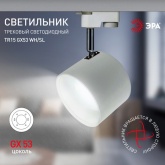 Светильник трековый однофазный ЭРА TR15-GX53 WH/SL под лампу-GX53, алюминий, цвет белый+серебро