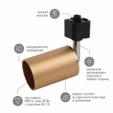 Светильник трековый однофазный ЭРА TR14-GU10 SG под лампу MR16 55x165мм, сатин золото