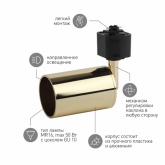 Светильник трековый однофазный ЭРА TR14-GU10 GD под лампу MR16 55x165мм, золото