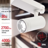 Светильник трековый трехфазный ЭРА STR-30-99-40K-W30 регулируемый луч 4000K белый