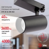 Светильник трековый трехфазный ЭРА STR-30-36-30K-B40 узкий луч 40W 3000K 36° черный