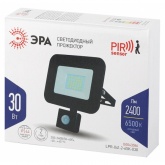 Прожектор светодиодный ЭРА LPR-041-2-65K-030 30W 2400Lm 6500K датчик движ регулируемый 135x148x45mm