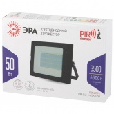 Прожектор светодиодный ЭРА LPR-041-1-65K-050 50W 3500Lm 6500K датчик движ нерегулируемый 183x131x36