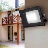 Прожектор светодиодный ЭРА LPR-041-1-65K-020 20W 1400Lm 6500K датчик движ нерегулируемый 122x75x35mm