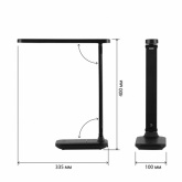 Светильник светодиодный настольный ЭРА NLED-495-5W-BK аккумуляторный складной черный