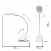 Светильник светодиодный ЭРА настольный прищепка NLED-478-8W-W белый (5056306013386)