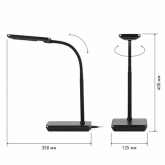 Светильник светодиодный настольный ЭРА NLED-464-7W-BK черный, сенсорные кнопки (5055945577716)