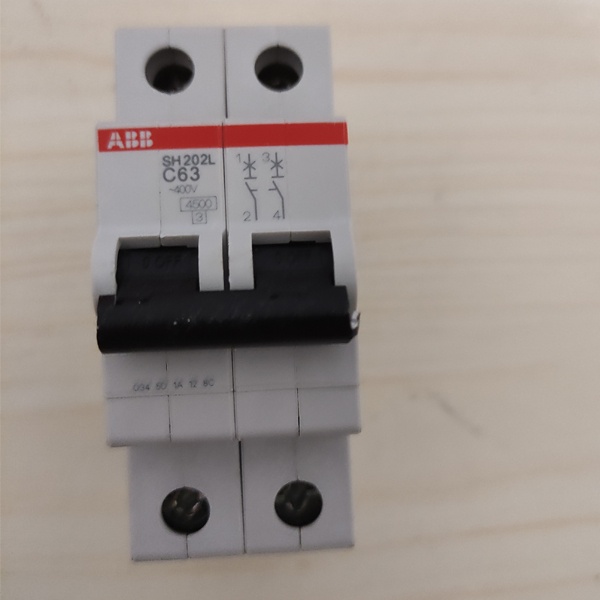 Модульный двухполюсный электрический автомат АББ SH202L System pro M на 63 Ампера, с характеристикой C
