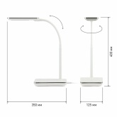 Светильник светодиодный настольный ЭРА NLED-464-7W-W белый, сенсорные кнопки (5055945577709)