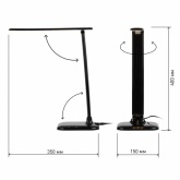 Светильник светодиодный настольный ЭРА NLED-462-10W-BK черный с сенсорным управлением (505594557746