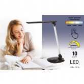 Светильник светодиодный настольный ЭРА NLED-456-10W-BK-S сенсорный черный с серебром (5055945557909