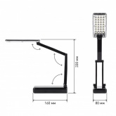 Светильник светодиодный настольный ЭРА NLED-426-3W-BK черный аккумуляторный складной (5055945539288