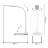 Светильник светодиодный настольный ЭРА NLED-453-9W-W белый сенсорный (5055945521771)