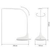 Светильник светодиодный настольный ЭРА NLED-452-9W-W белый сенсорный (5055945521757)