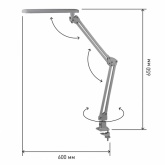 Светильник светодиодный настольный ЭРА NLED-441-7W-S серебро (5055398674543)
