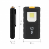 Фонарь светодиодный ЭРА Рабочие Практик RB-707 на батарейках 3xAAA, магнит, клипса - держатель