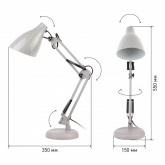 Светильник настольный ЭРА N-123-Е27-40W-GY серый