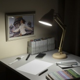 Светильник настольный ЭРА N-123-Е27-40W-BG бежевый