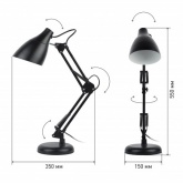 Светильник настольный ЭРА N-123-Е27-40W-BK черный