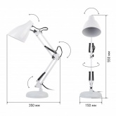 Светильник настольный ЭРА N-123-Е27-40W-W белый